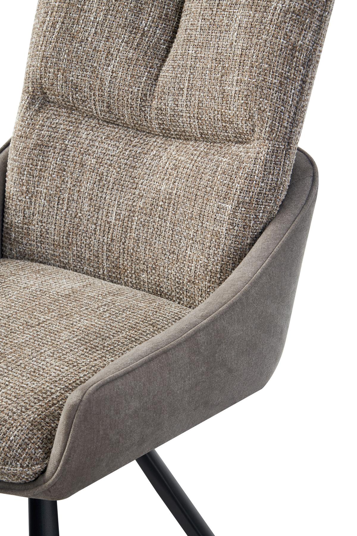 Scaun TESSA - negru/maro deschis, Modern, lemn/metal (55/92/63cm) - Premium Living