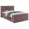 Boxspringbett Josie B Braun ca. 140x200cm - Schwarz/Braun, KONVENTIONELL, Holz/Holzwerkstoff (140/200cm) - Mömax