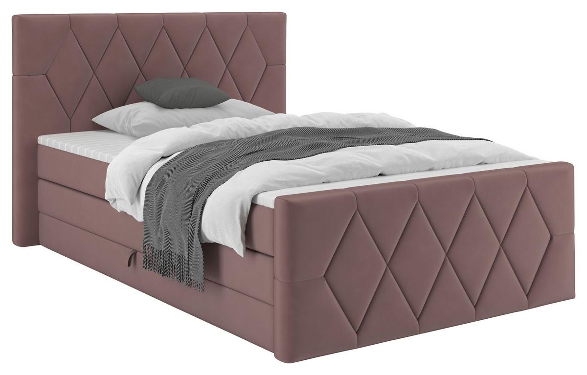 Boxspringbett Josie B Braun ca. 140x200cm - Schwarz/Braun, KONVENTIONELL, Holz/Holzwerkstoff (140/200cm) - Mömax