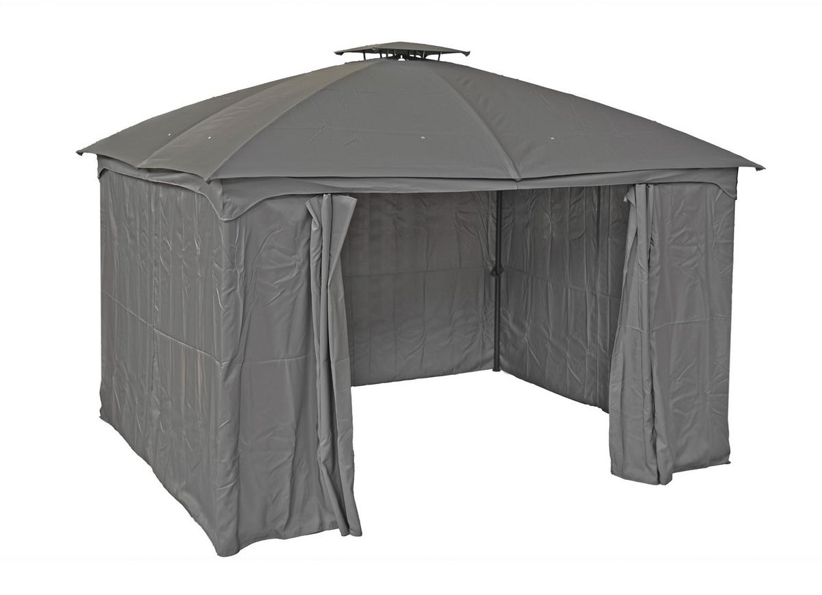 Pavillon Kama Anthrazit/Schwarz - Anthrazit/Schwarz, Basics, Kunststoff (360/270/300cm) - Gardenson