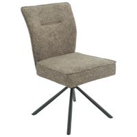 Stuhl Ellen Giga S Braun/Schwarz - Schwarz/Braun, MODERN, Textil/Metall (49/90,5/65,5cm) - Premium Living