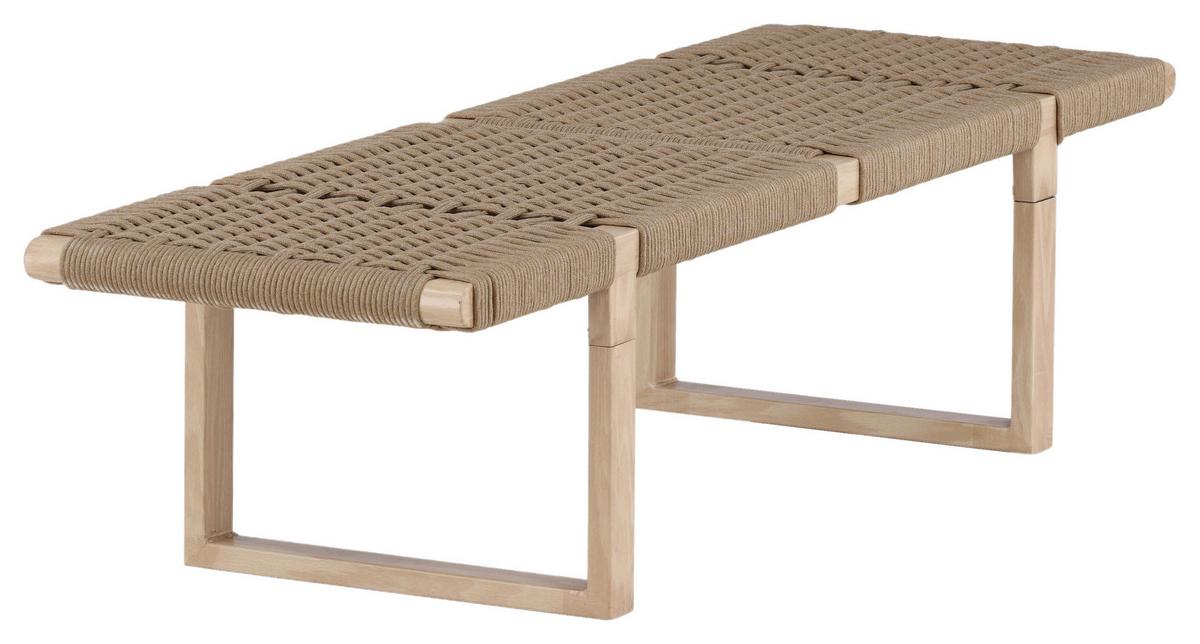 Sitzbank Ängön ca. 140x36x46 cm Braun - Hellbraun, Design, Holz/Metall (140/36/46cm) - Livetastic
