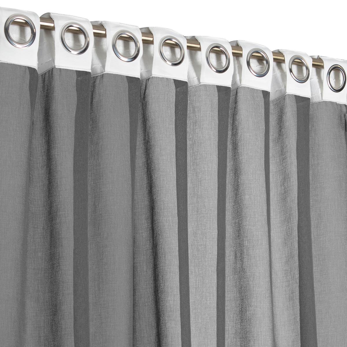 ZASŁONA GOTOWA 0160815 3 IN 1 LIM-HOME GRIS - ciemnoszary, Basics, tkanina (140/240cm)