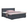Boxspringbett Palermo in Anthrazit ca. 180x200cm - Chromfarben/Anthrazit, KONVENTIONELL, Kunststoff/Textil (180/200cm) - Based