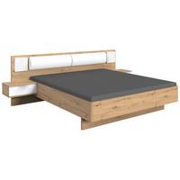 Futonska Postelja Valencia, Barva Hrasta, Bela - bela/hrast artisan, Moderno, leseni material/tekstil (210/92/289cm) - Mömax