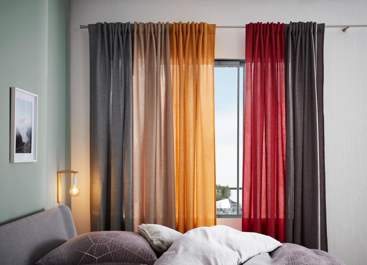 ZASŁONA GOTOWA FREDDY - beżowy, Basics, tkanina (140/245cm) - Boxxx