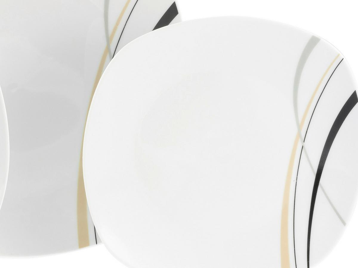 Jedilni Servis Square City Line, 12-Delni - bela, Trend, keramika - Creatable