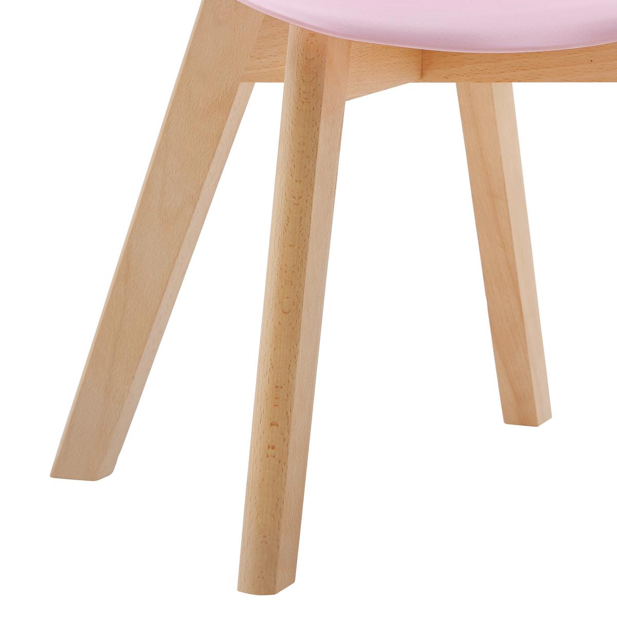 Kinderstuhl Tibby Rosa Kunststoff/Echtholz - Rosa, MODERN, Holz/Kunststoff (30/58/34cm) - Bessagi Kids