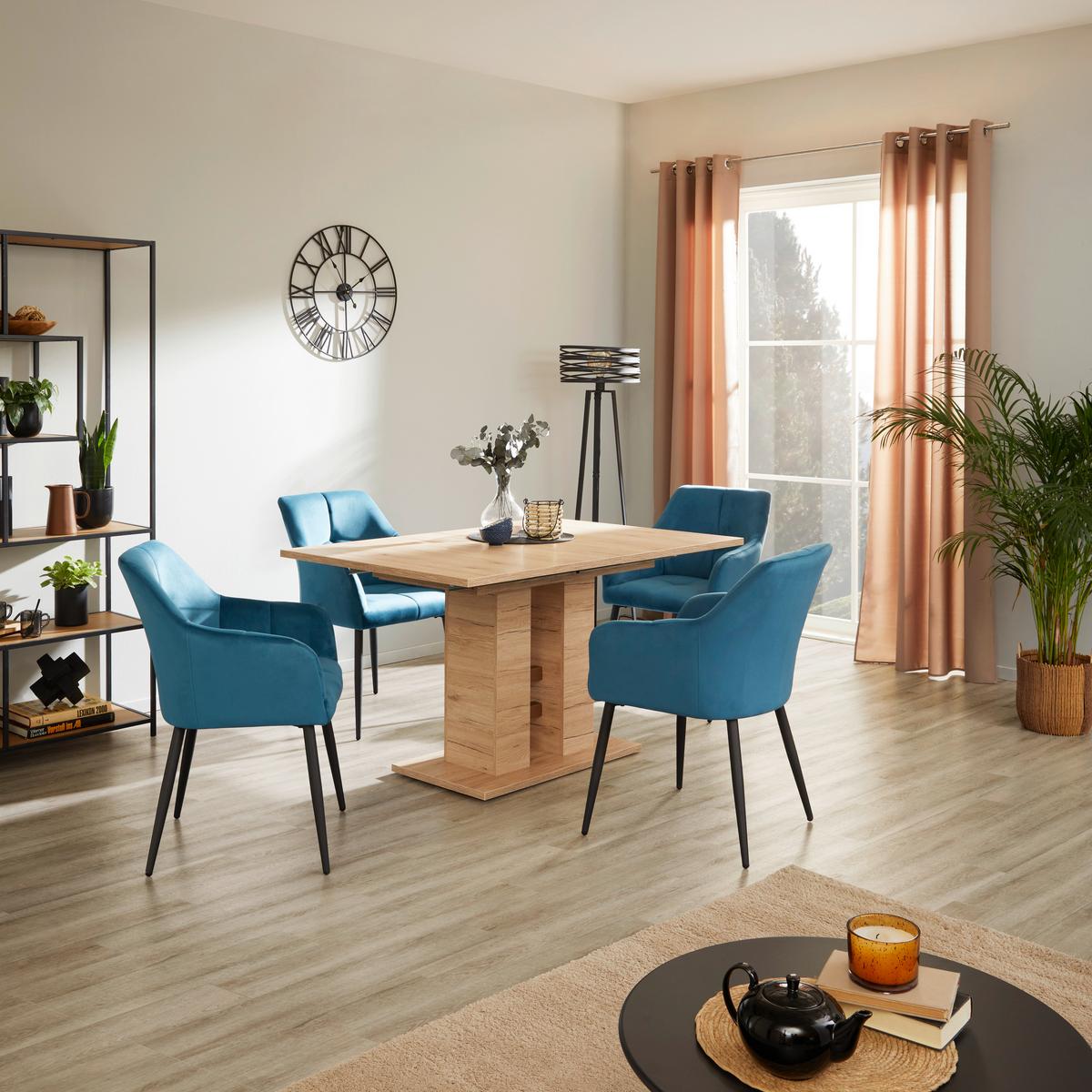 Raztegljiva Miza Helena, Barva Hrasta, 140-220 X 90 Cm - barve hrasta, Konvencionalno, leseni material (140-220/76/90cm) - Mömax