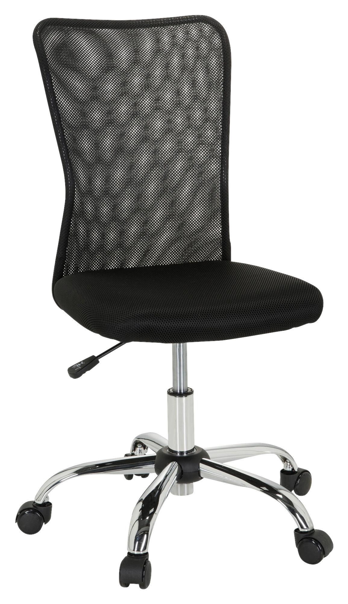 Jugenddrehhstuhl Kiddy Net ca. 54x88-98x54 cm Schwarz - Schwarz, Basics, Kunststoff (54/88-98/54cm) - MID.YOU