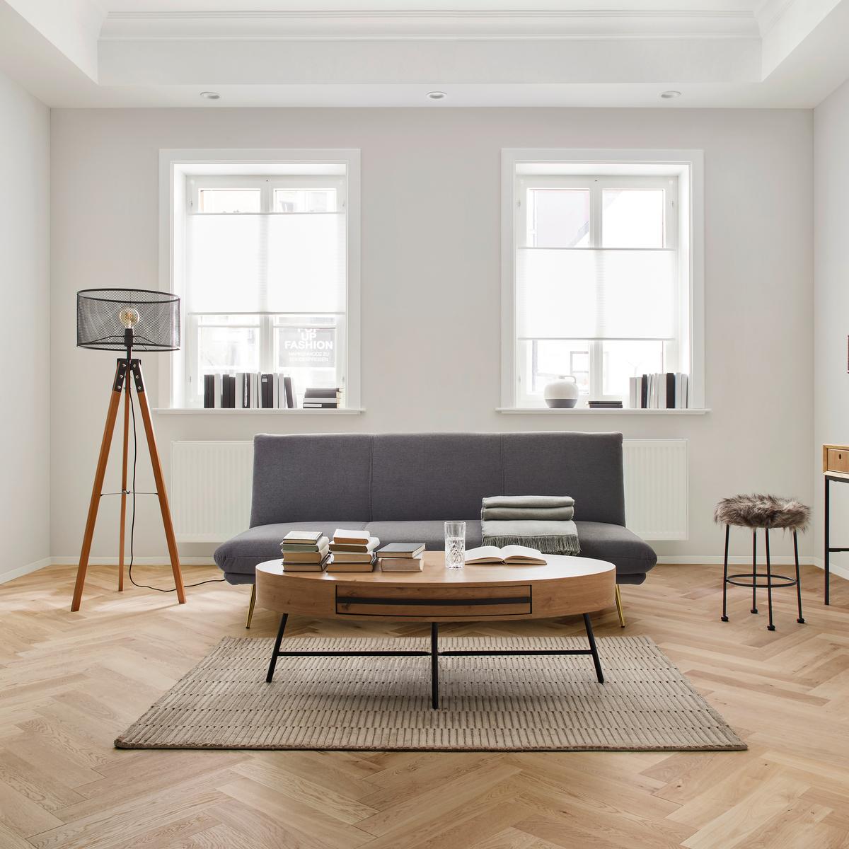 Zofa S Posteljno Funkcijo Ben, Temno Siva - zlate barve/temno siva, Moderno, kovina/tekstil (186/82/85cm) - Bessagi Home