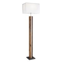 STEHLEUCHTE 41130247 FOREST - Beige/Silberfarben, Natur, Holzwerkstoff/Textil (40/27/150cm) - Globo