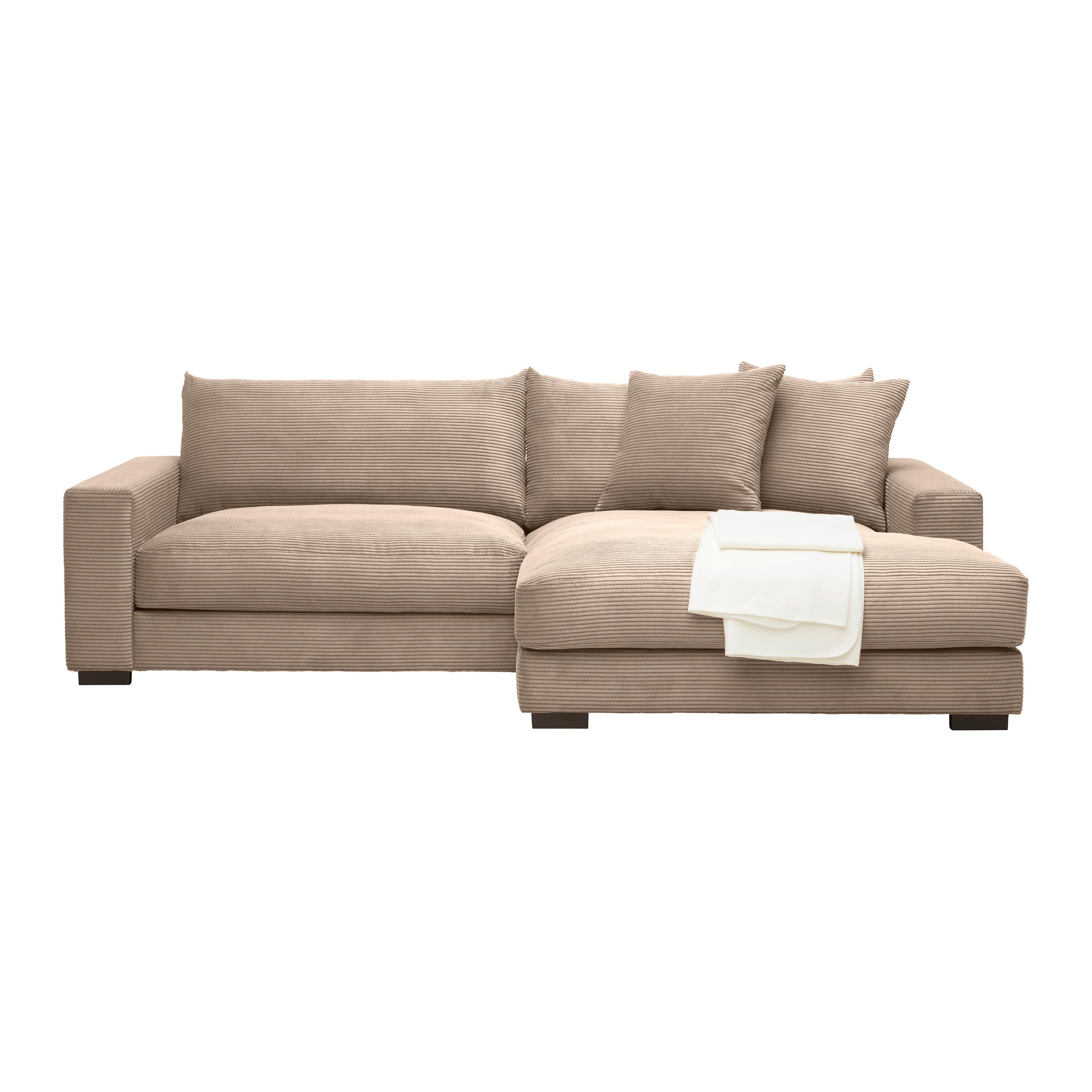 Wohnlandschaft Pedro in Braun - Karamell, MODERN, Textil (265/83/180cm) - Based