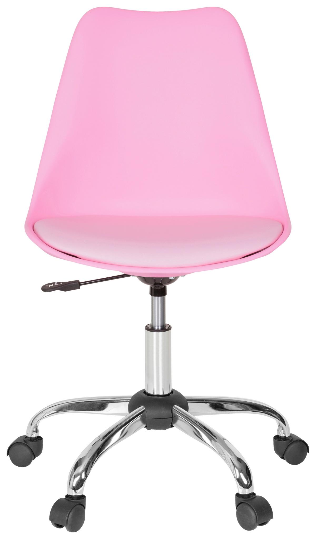 Vrtljivi Stol Fancy Pro, Roza - pink, Moderno, kovina/umetna masa (48/86/54cm) - MID.YOU