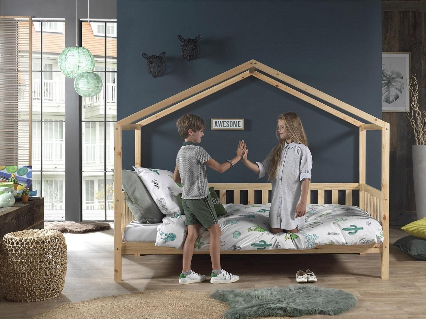 Hausbett Dallas 90x200 cm Kiefer Natur Echtholz - Naturfarben/Kieferfarben, MODERN, Holz (90/200cm) - MID.YOU