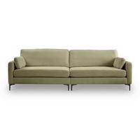 Viersitzer-Sofa Venti Grün - Schwarz/Grün, Basics, Holz/Textil (286/92/97cm) - MID.YOU
