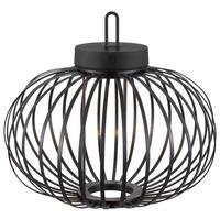 Akku-Tischleuchte Akuba Schwarz max. 1,5 Watt - Schwarz, Design, Holz/Kunststoff (36/36/33cm)