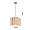SUSPENSION SEJLA - Beige, MODERN, métal/textile (40/40/120cm) - Mömax