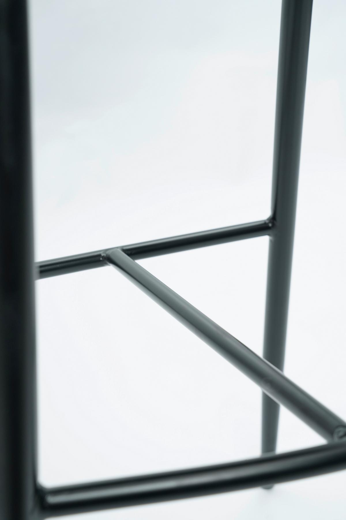 STOŁEK BAROWY ARROW - ciemnoszary/czarny, Design, metal/tkanina (43/110/52cm) - Xora
