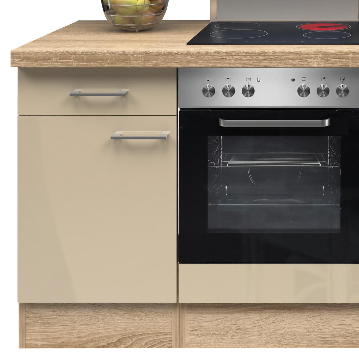 Kuhinjski Blok Z Aparati Nepal, Kašmir, Barva Hrasta - barve nerjavečega jekla/kašmir, Moderno, kovina/leseni material (210cm) - FlexWell