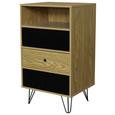 Kommode in Naturfarben/Schwarz - Schwarz/Naturfarben, MODERN, Holzwerkstoff/Metall (48/85/40cm) - Modern Living Kommode in Naturfarben/Schwarz - Schwarz/Naturfarben, MODERN, Holzwerkstoff/Metall (48/85/40cm) - Modern Living