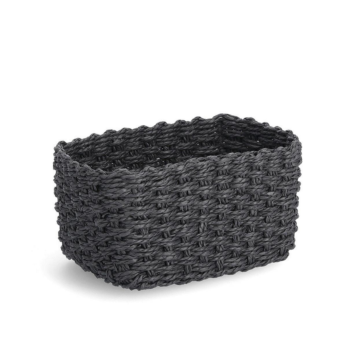 Korbset 3 Stk. Dunkelgrau - Dunkelgrau, Basics, Textil (24/18/13cm)
