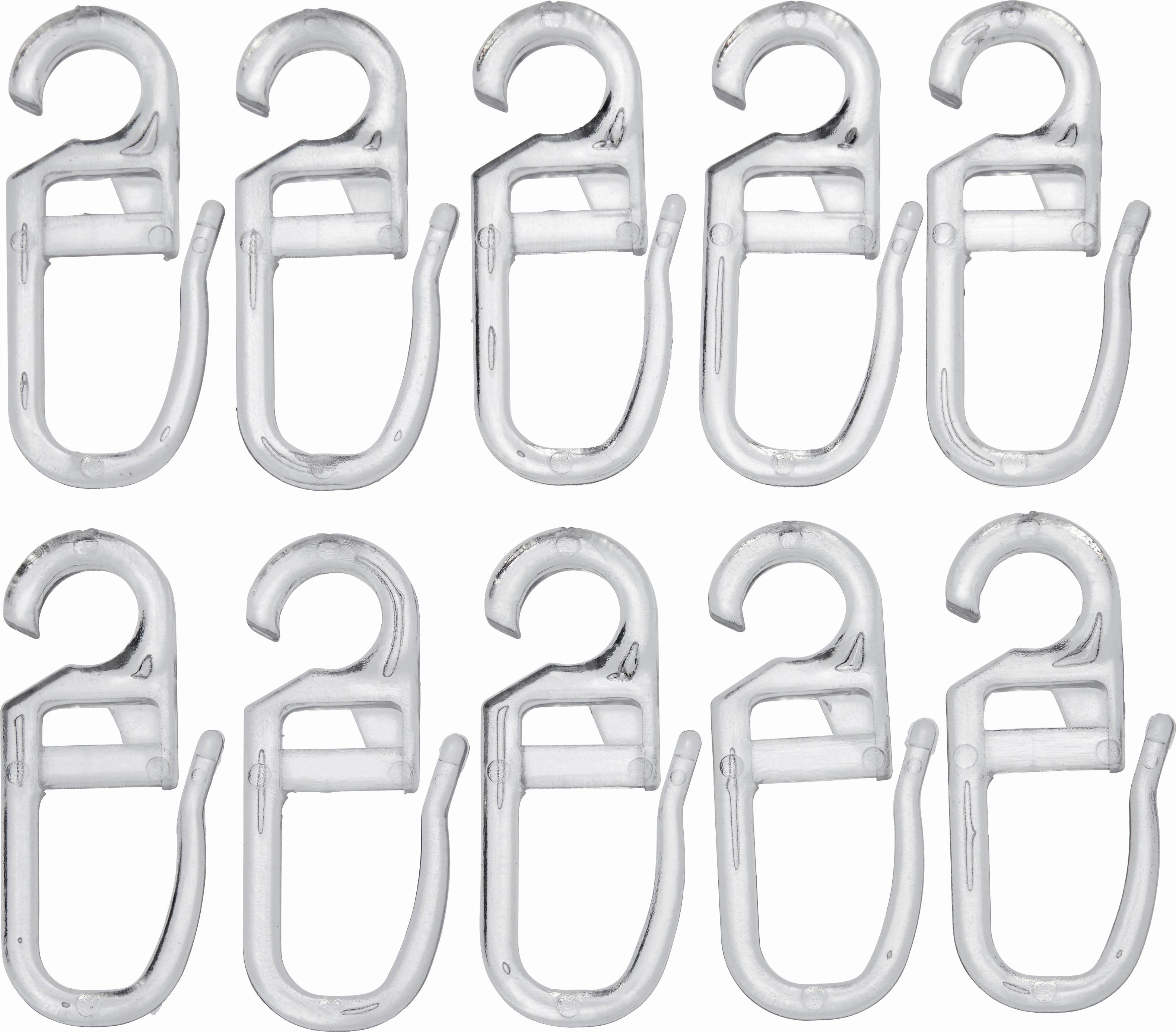 Faltenhaken Anni In Klar 10 Stk. - Klar, Kunststoff (0.5/2.6cm) - Modern Living