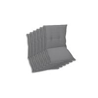 Sesselauflagenset Hellgrau, 6-teilig - Grau, Basics, Textil (50/7/100cm)