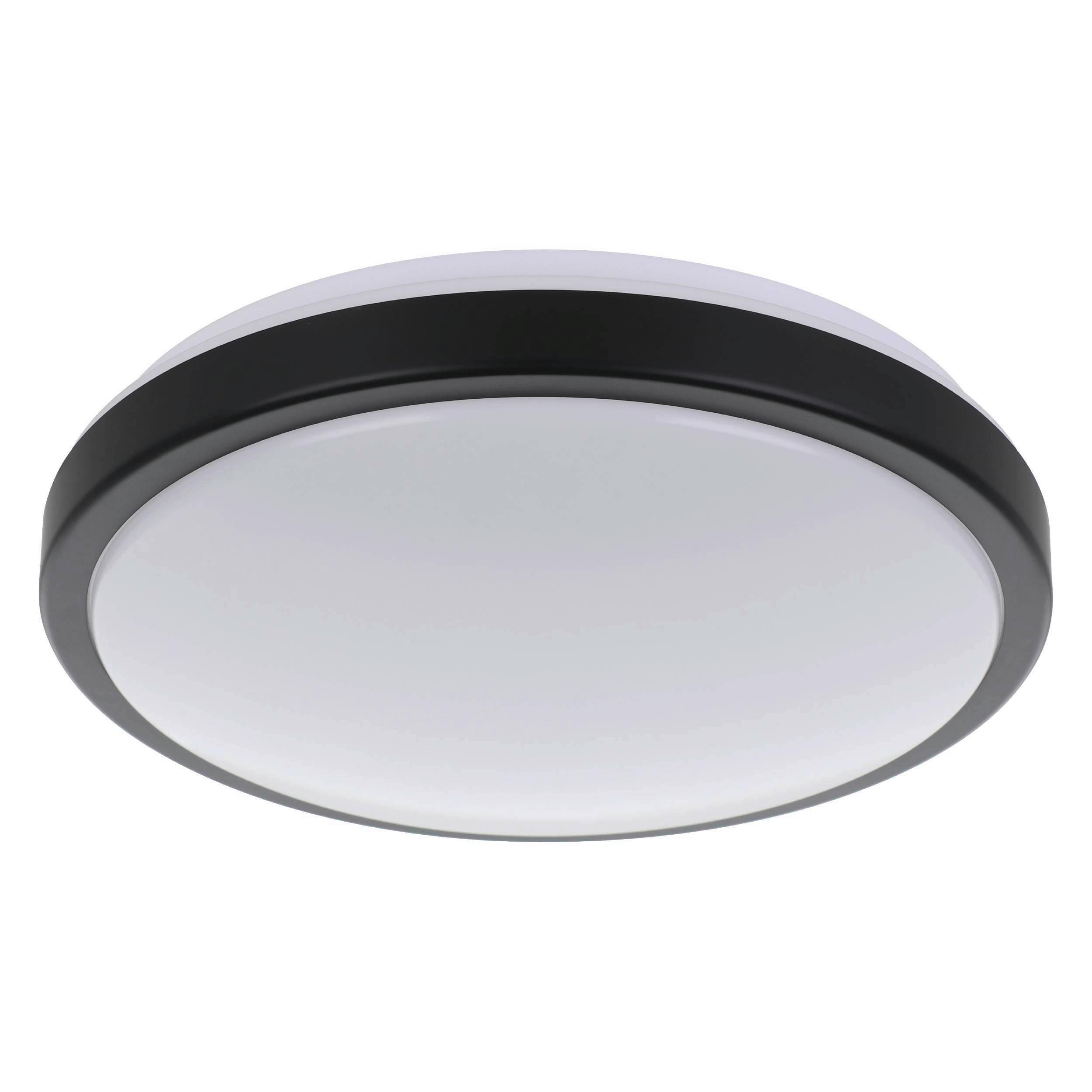 Deckenleuchte 31217 Lezuza Schwarz/weiss - Weiss/Schwarz, Basics, Kunststoff/Metall (32,5/9cm) - Eglo