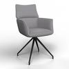 STOL MED ARMSTÖD PAOLO - grå/svart, Modern, metall/trä (57/89/62cm) - Bessagi Home