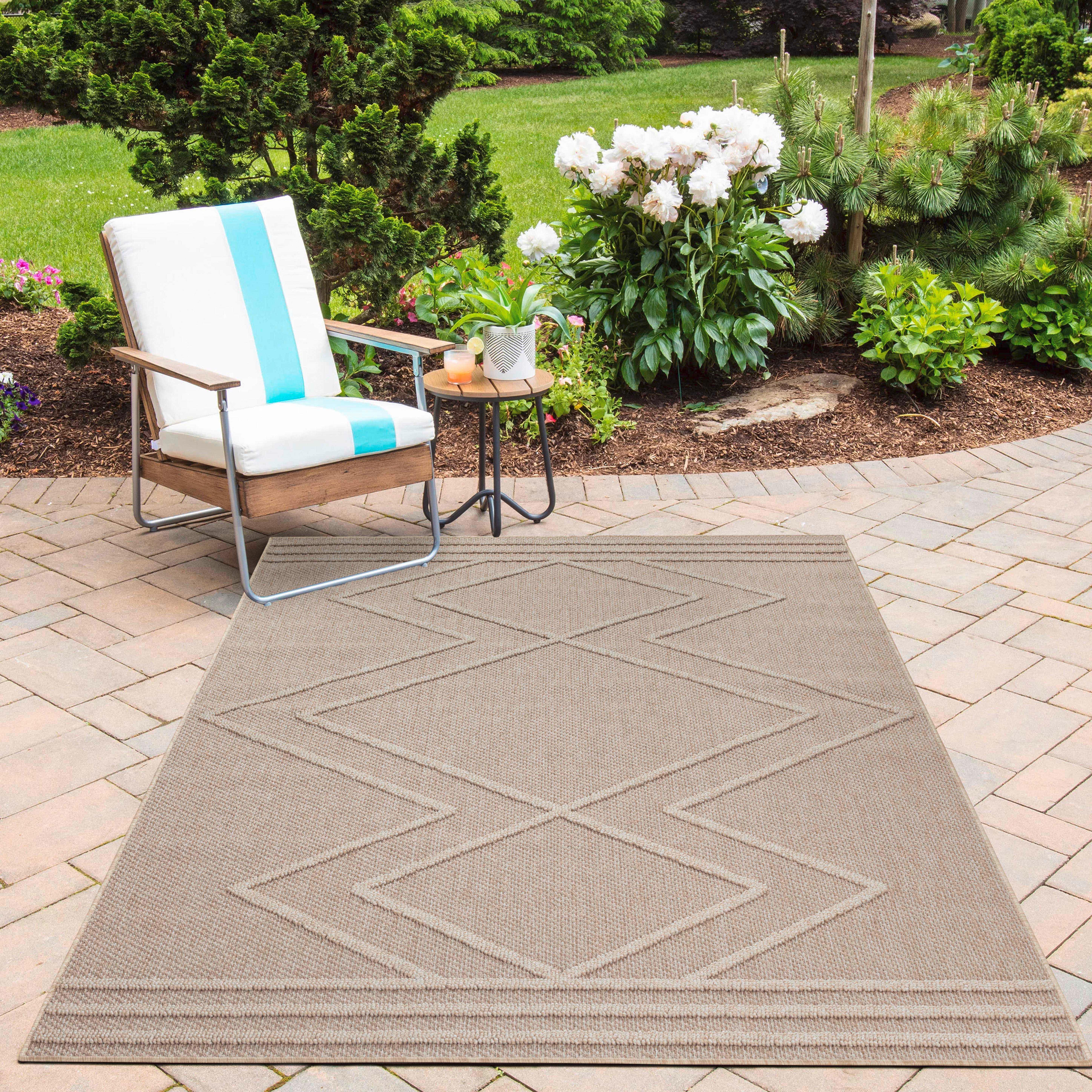 Outdoorteppich Patara Beige ca. 140x200cm - Beige, Design, Textil (140/200cm) - Novel