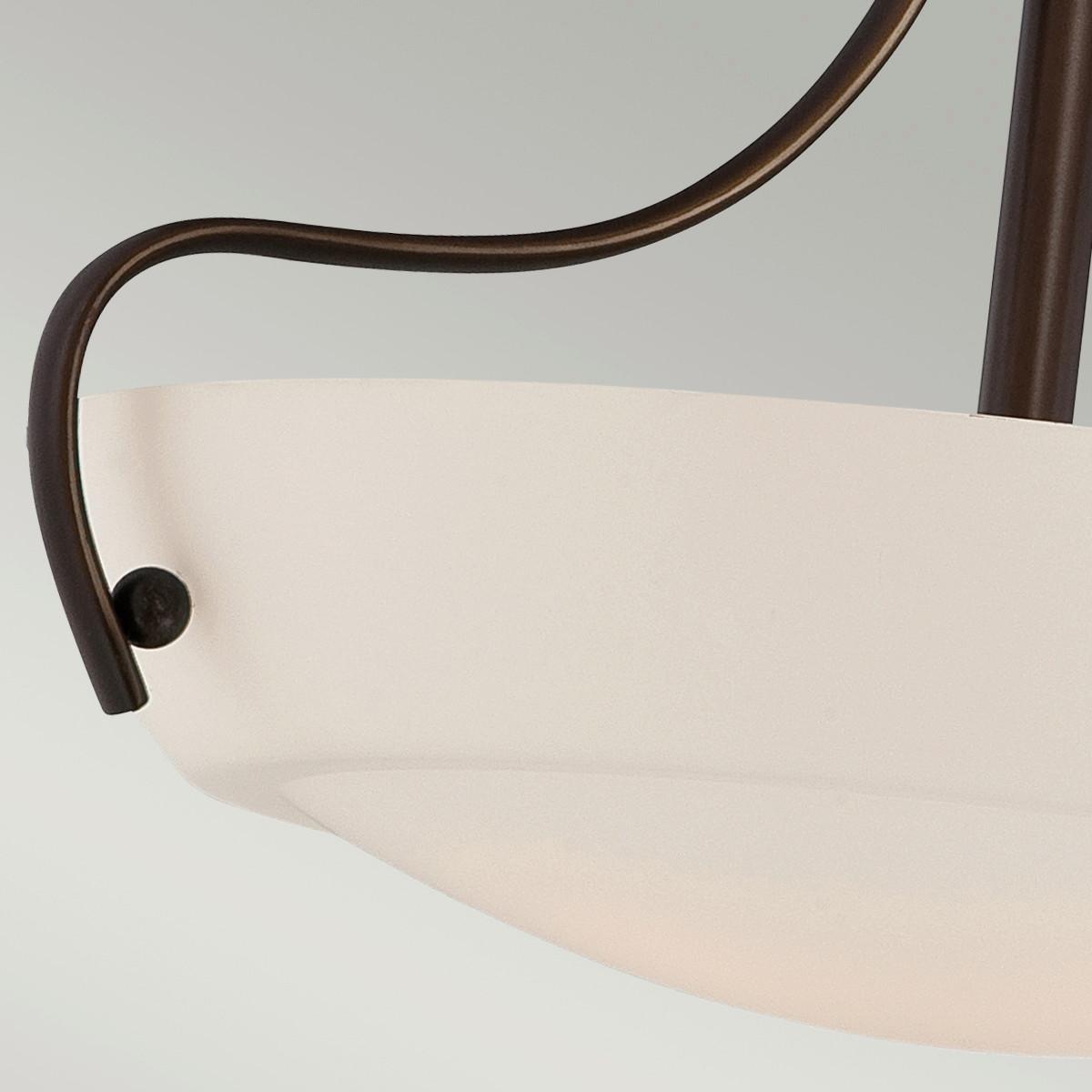Stropna Svjetiljka Chantilly - brončane boje/tamno smeđa, Natur, staklo/metal (45.7/30.5cm) - Elstead Lighting