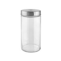 Vorratsdose Magnus Glas - Klar/Edelstahlfarben, Modern, Glas/Metall (11,5/22,5cm) - Mömax