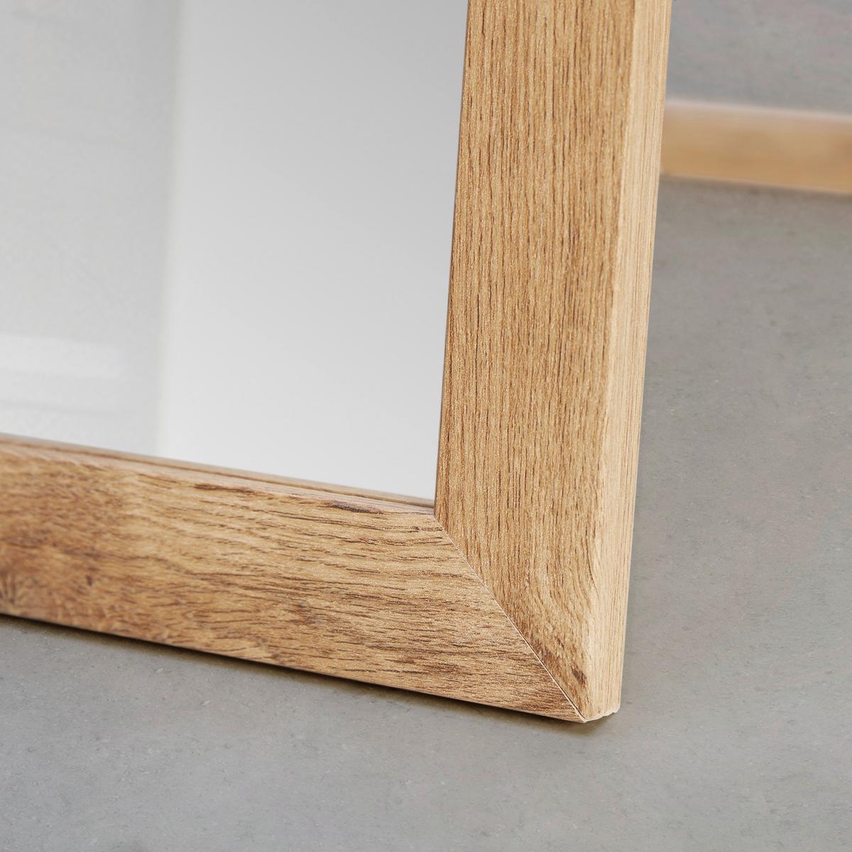 Podno Ogledalo Rio - boje hrasta, Moderno, staklo/drvni materijal (36/156/44cm) - Modern Living