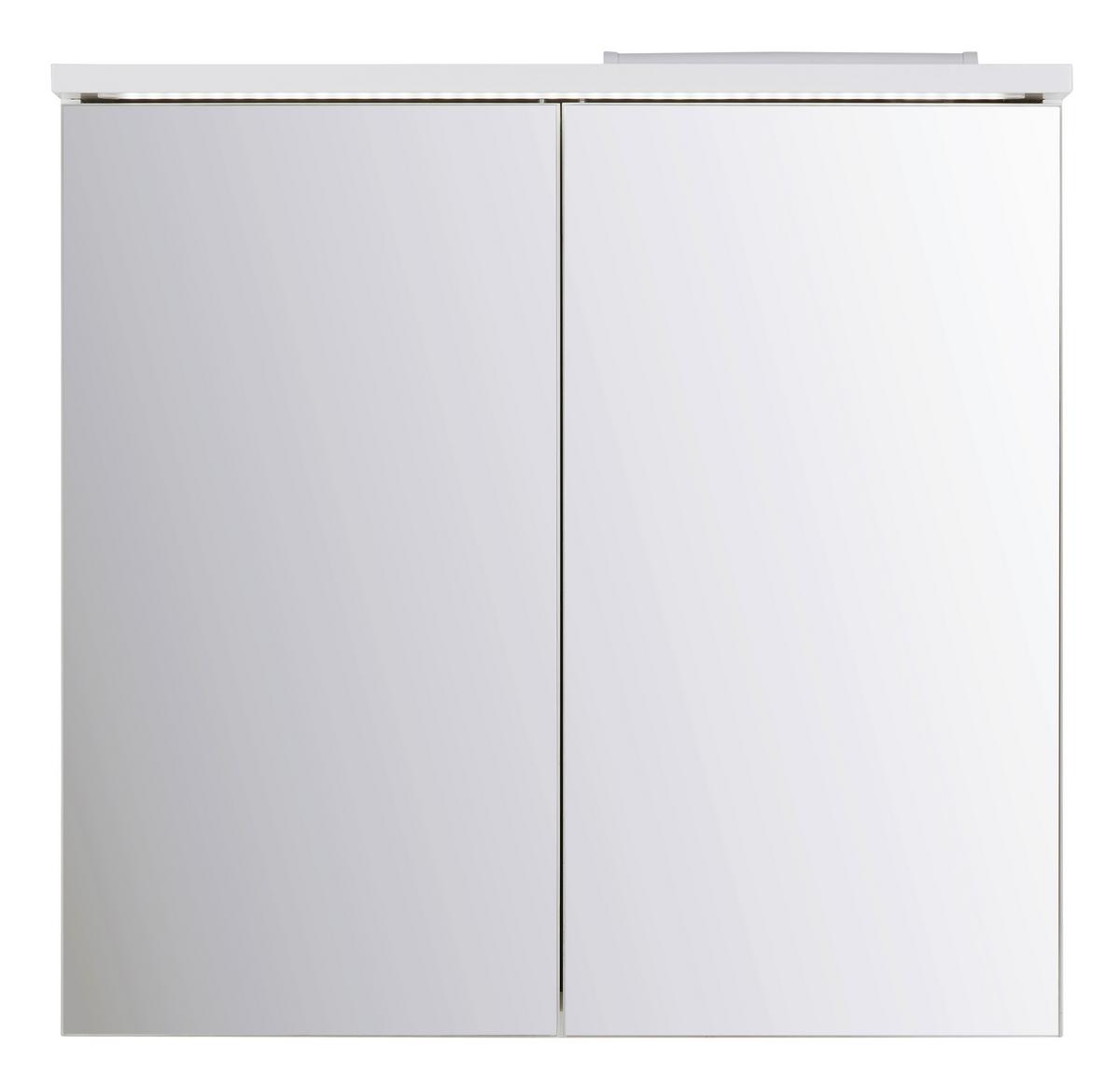 Omara Z Ogledalom Roy Ii -Exklusiv-, Bela, Led - bela, Moderno, steklo/leseni material (80/77/23cm) - Mömax