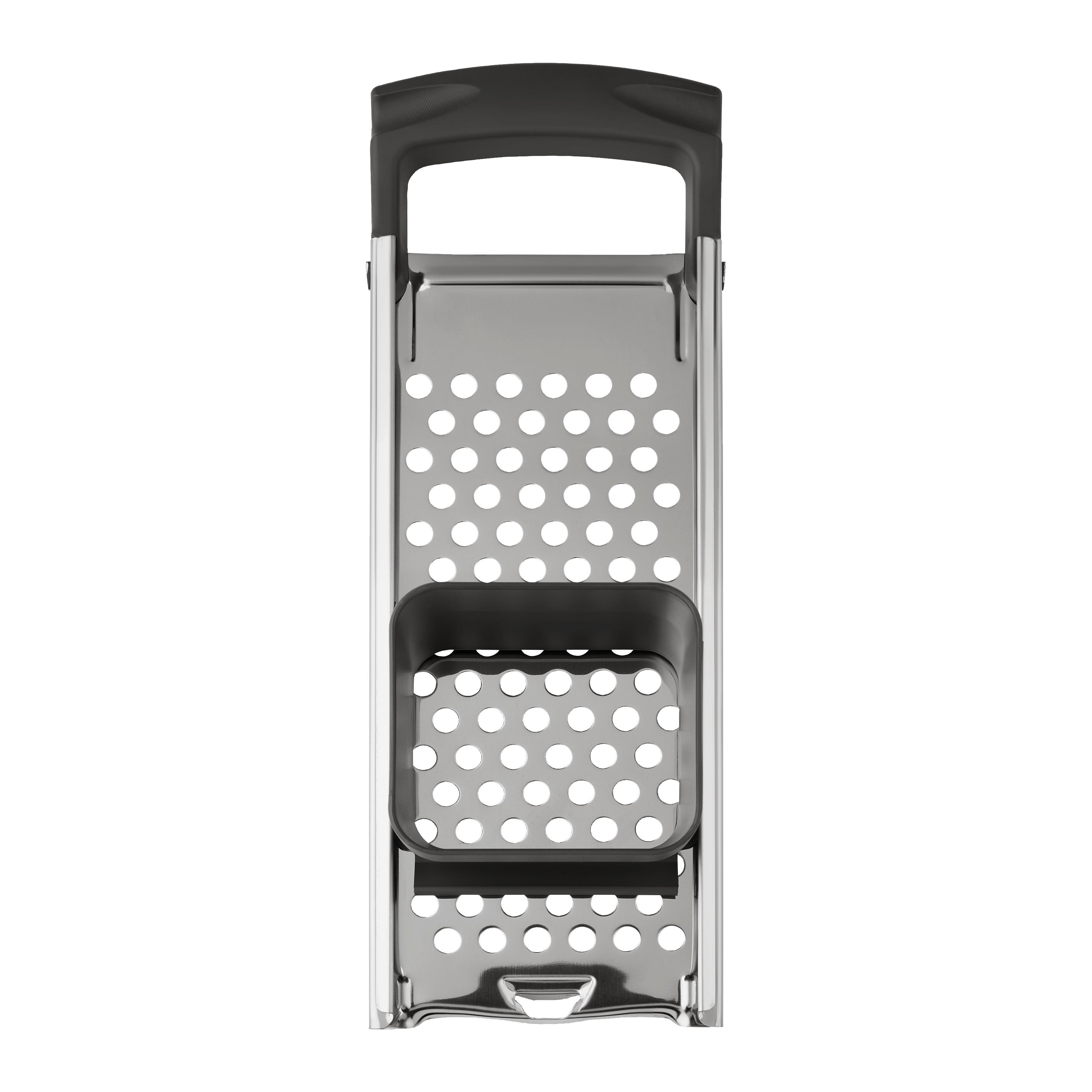 Spätzlehobel Kiki Edelstahlfarben/Dunkelgrau - Edelstahlfarben/Dunkelgrau, KONVENTIONELL, Kunststoff/Metall (33/11cm) - Mömax