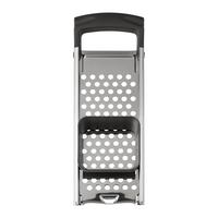 Spätzlehobel Kiki Edelstahlfarben/Dunkelgrau - Edelstahlfarben/Dunkelgrau, KONVENTIONELL, Kunststoff/Metall (33/11cm) - Mömax