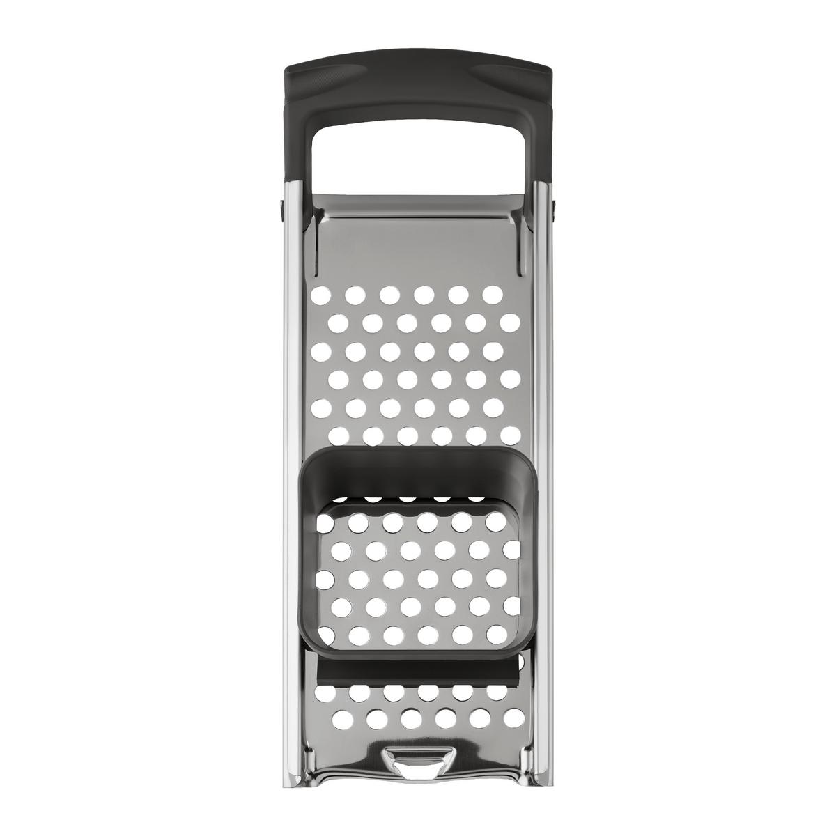 Spätzlehobel Kiki Edelstahlfarben/Dunkelgrau - Edelstahlfarben/Dunkelgrau, KONVENTIONELL, Kunststoff/Metall (33/11cm) - Mömax