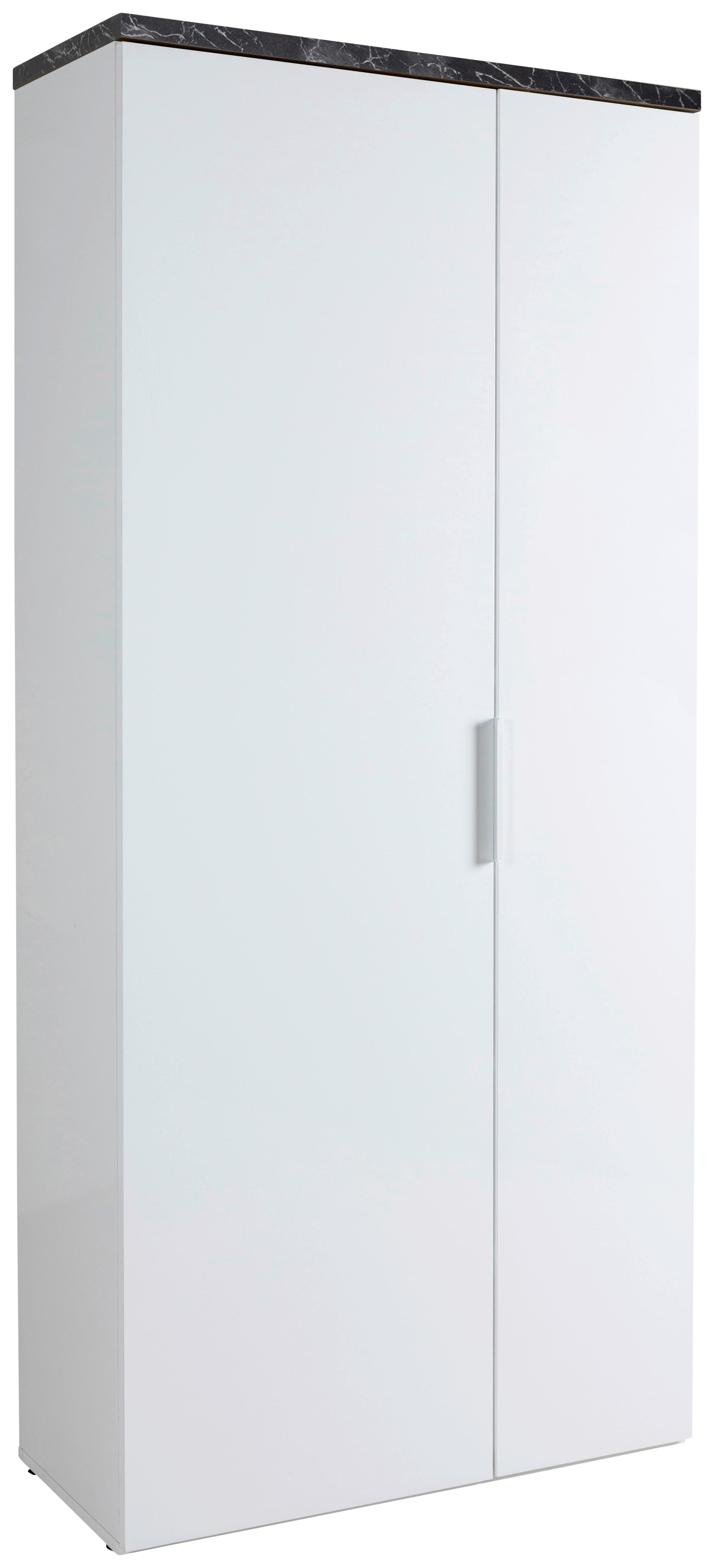 Dulap pentru hol MUNDI - antracit/alb lucios intens, Modern, material pe bază de lemn (82/189/35cm) - Premium Living