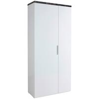Garderobenschrank Mundi in Anthrazit - Weiss Hochglanz/Weiss, Modern, Holzwerkstoff/Metall (82/189/35cm) - Mömax