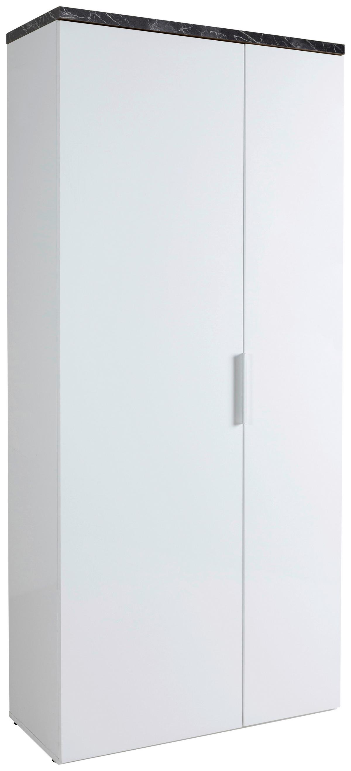Garderobenschrank Mundi in Anthrazit - Weiss Hochglanz/Weiss, Modern, Holzwerkstoff/Metall (82/189/35cm) - Mömax