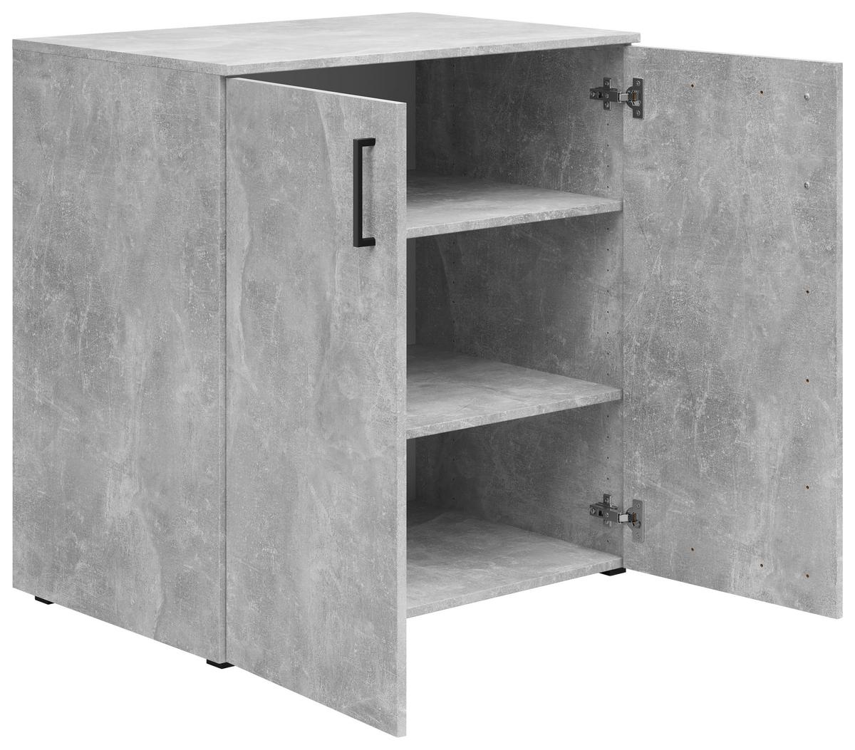 Kommode Multistauraum Grau - Anthrazit/Schwarz, Modern, Holzwerkstoff/Kunststoff (80/83/52cm) - Premium Living