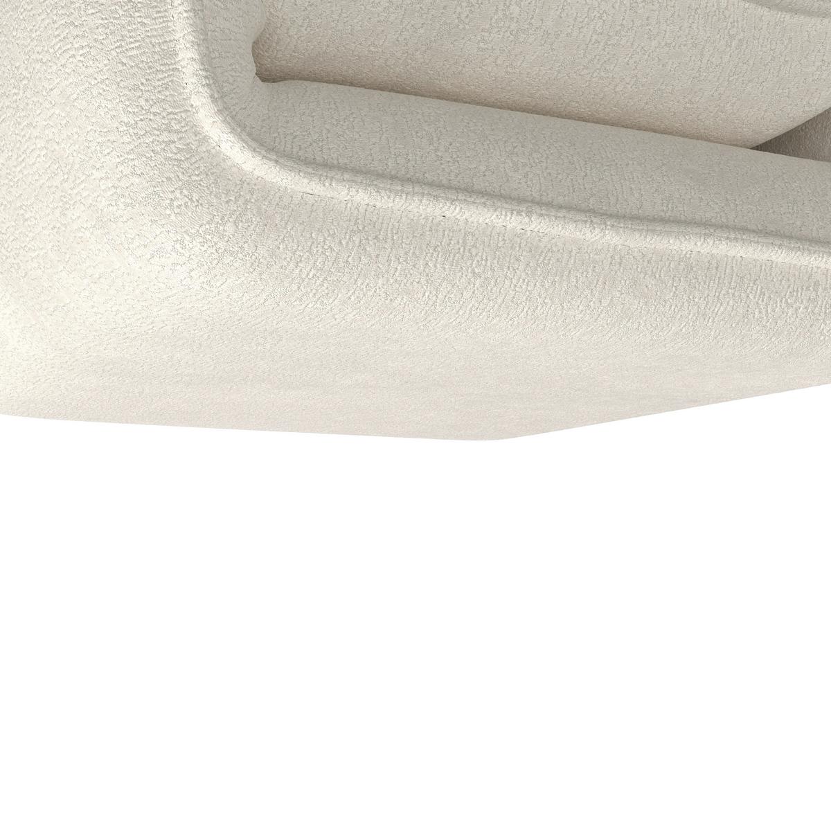 Schlafsessel Macy Bouclé Weiß - Weiß, MODERN, Textil/Metall (83/35/65cm) - Bessagi Home