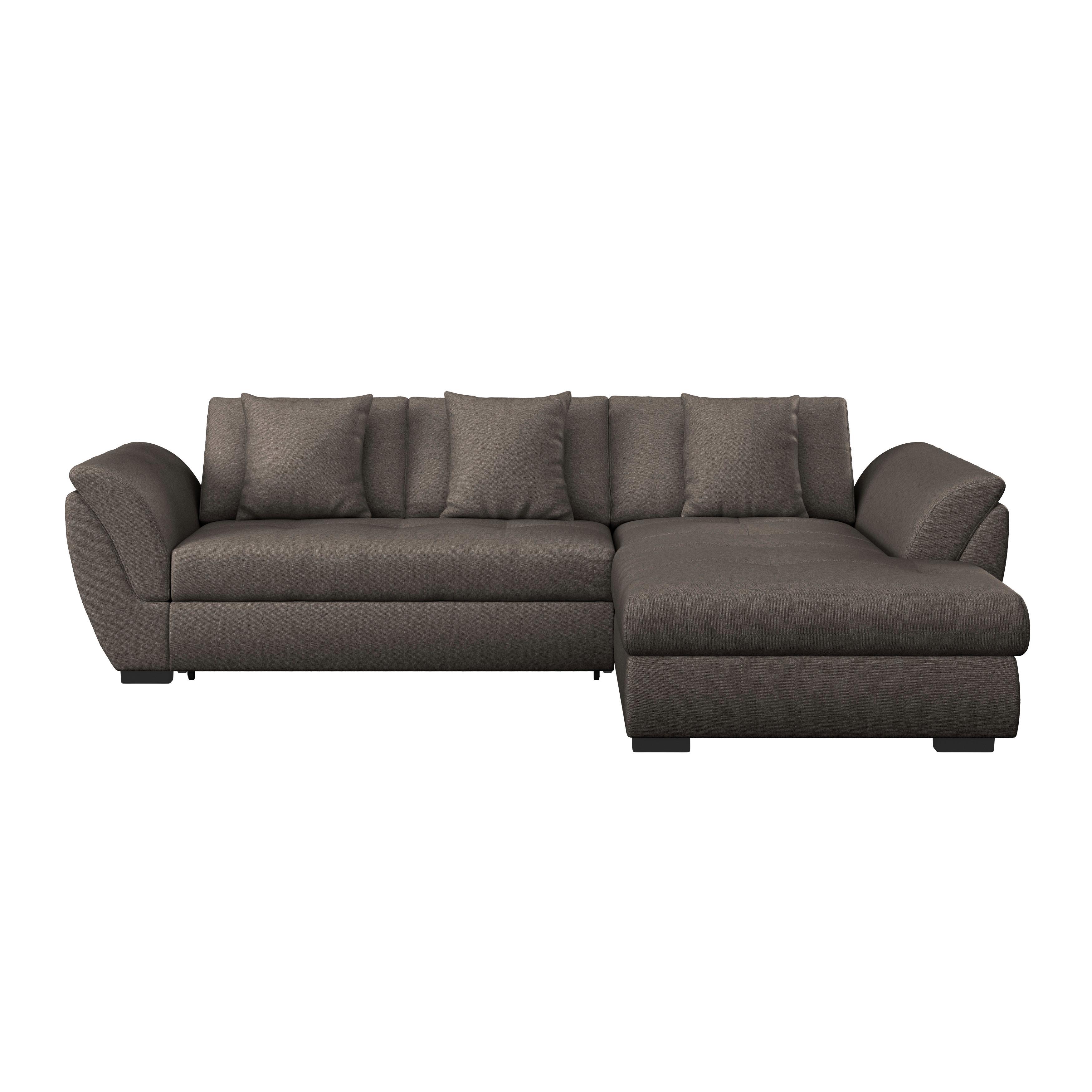 Sedežna Garnitura Berisso, Z Ležiščem In Predalom - rjava, Design, umetna masa/tekstil (278/187cm) - Mömax