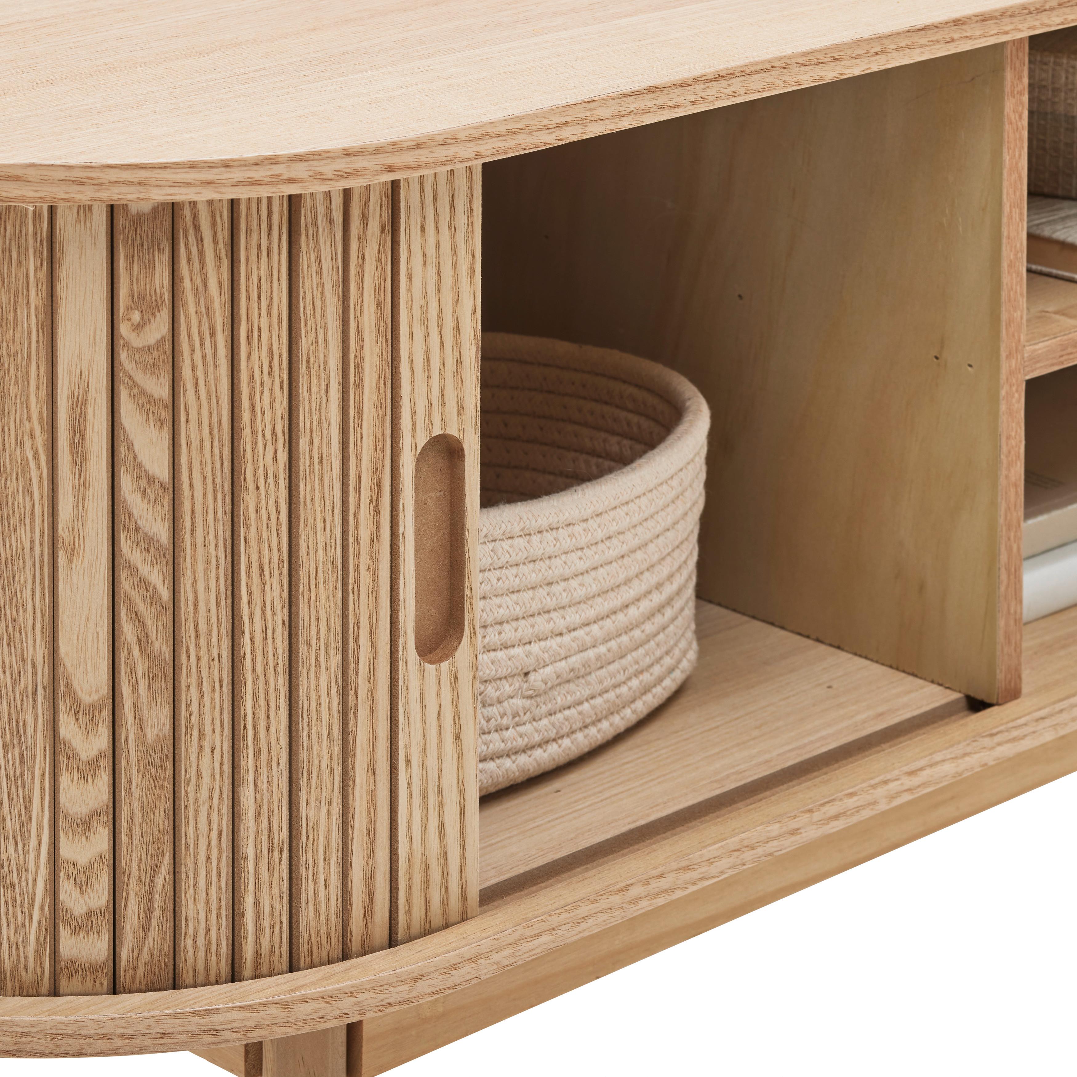 TV-BÄNK SKANDY - naturfärgad, Modern, trämaterial/trä (120/50/35cm) - Premium Living