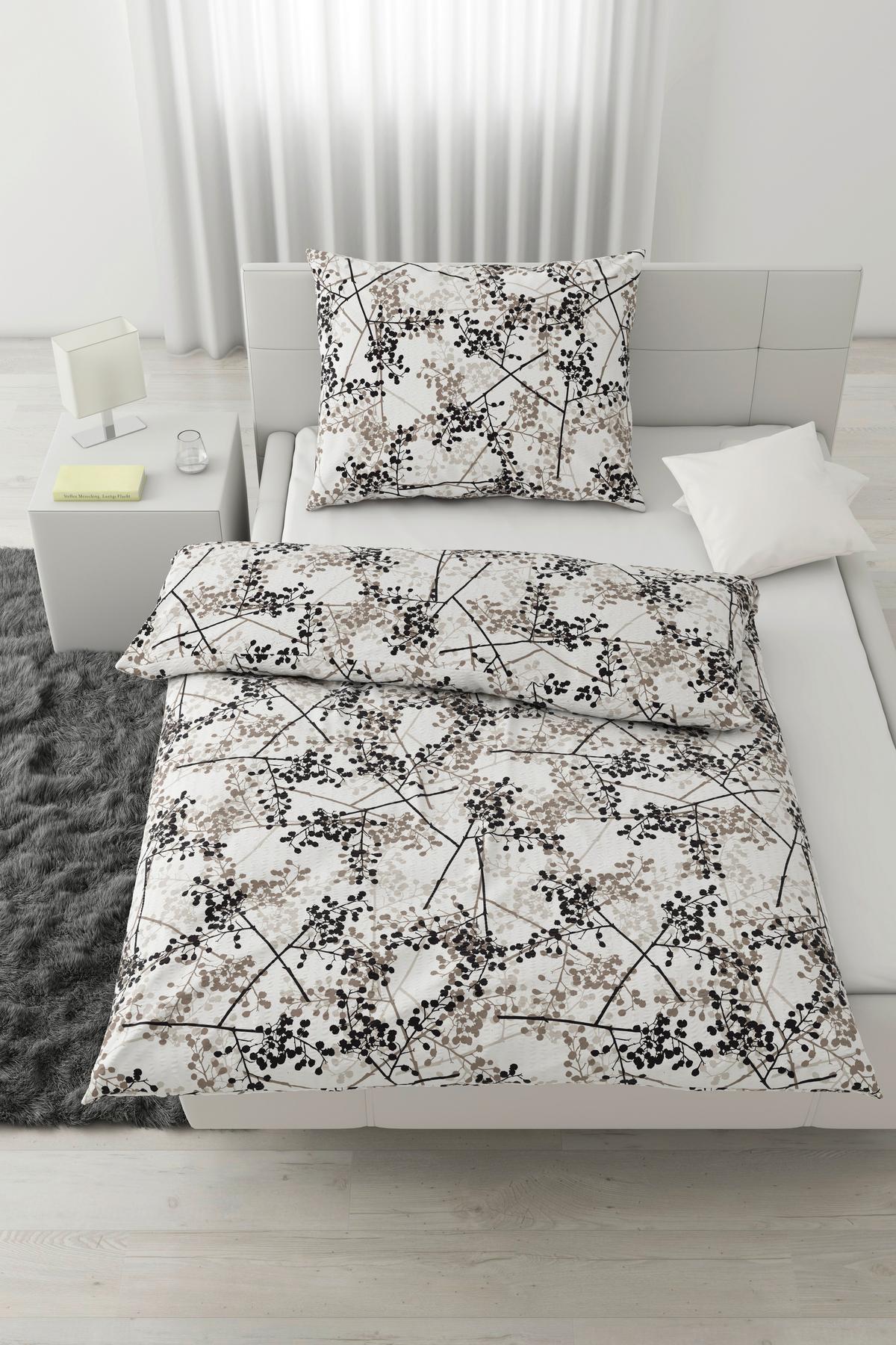 BETTWÄSCHESET MARGIT - Grau, Konventionell, Textil (160/210cm) - Modern Living