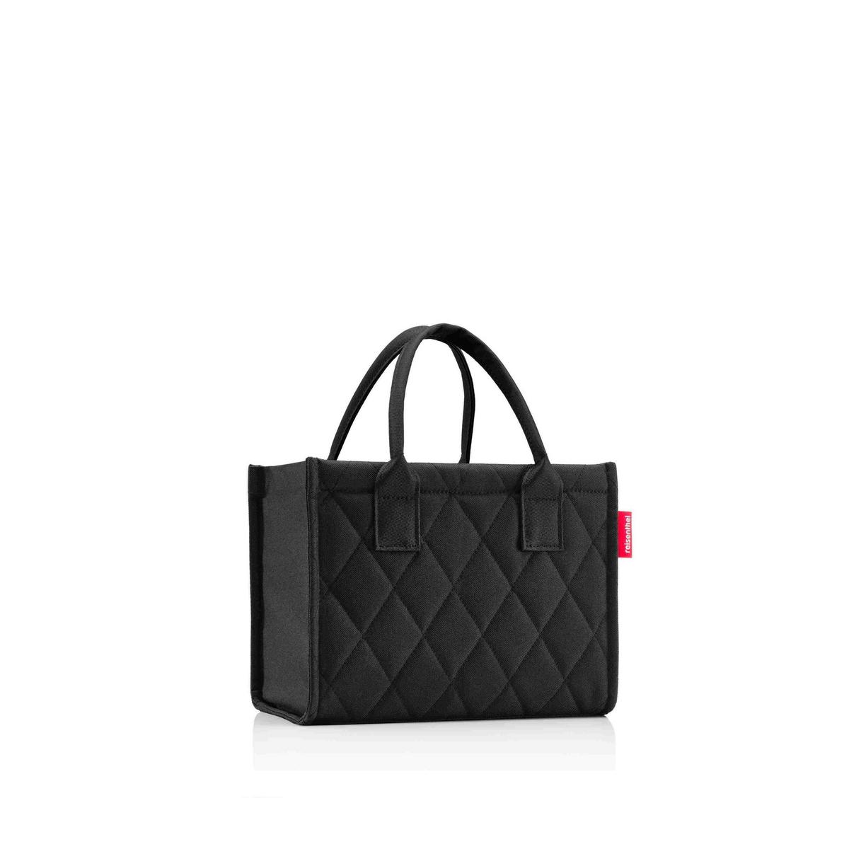 TORBA NA ZAKUPY DAILY SHOPPER XS RHOMBUS BLACK - czarny, Basics, tkanina (27/21/14cm) - Reisenthel