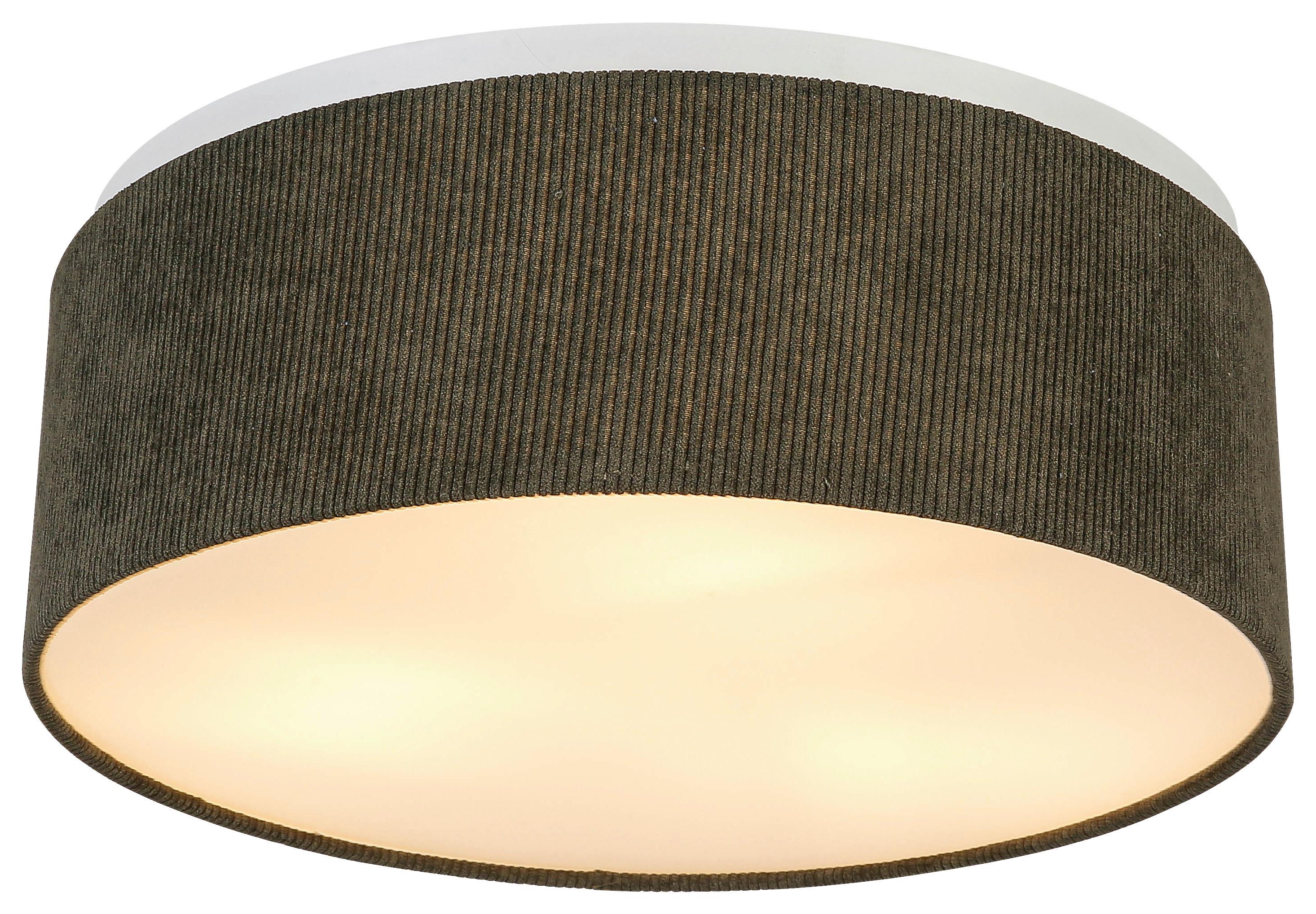 LAMPA SUFITOWA ELENORE - oliwkowa zieleń, Trend, tworzywo sztuczne/metal (40/15cm) - Novel