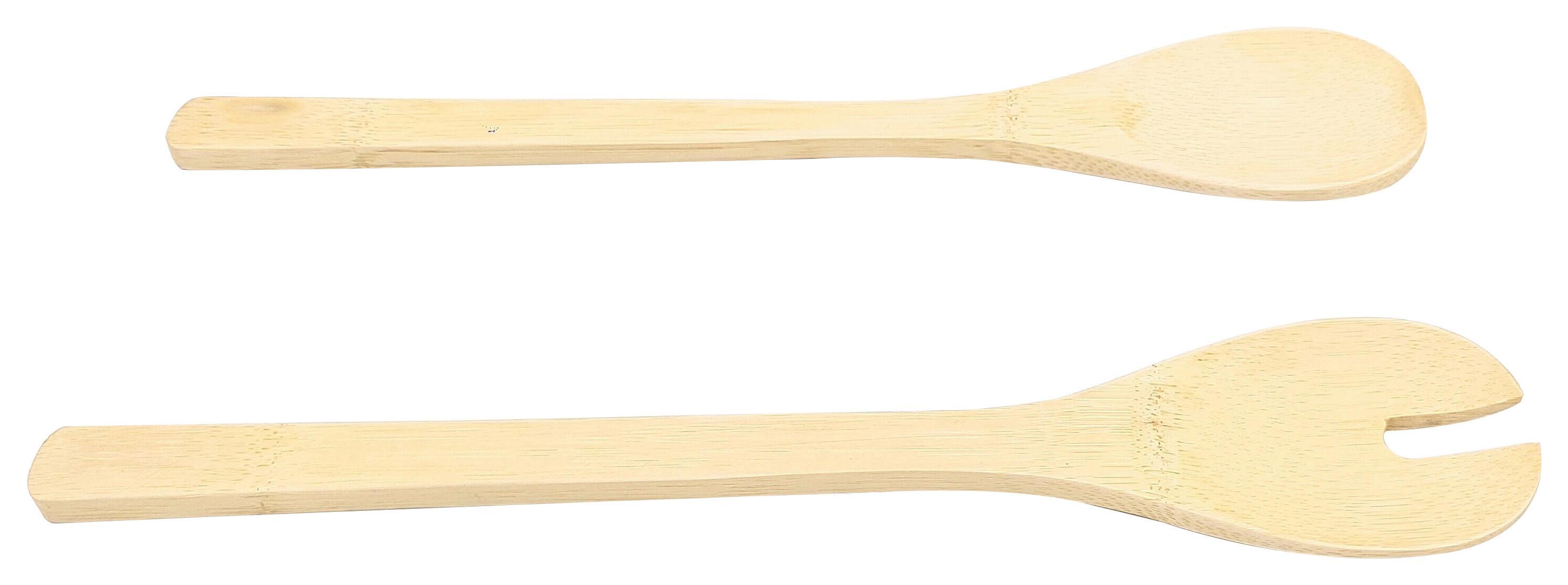 Salatbesteck Bamboo in Naturfarben - Naturfarben, Modern, Holz (30/6/2cm) - Zandiara