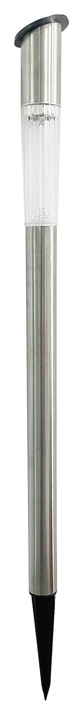 Solarleuchte Nolmi Edelstahlfarben max. 0,06 Watt - Edelstahlfarben, Konventionell, Kunststoff/Metall (5/70cm) - Modern Living